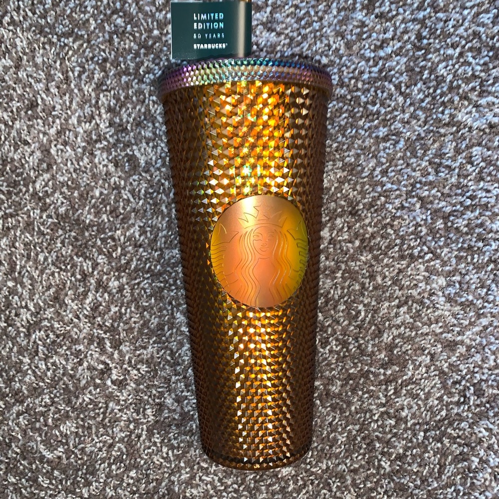 50 Year Anniversary Gold Studded Starbucks Cups